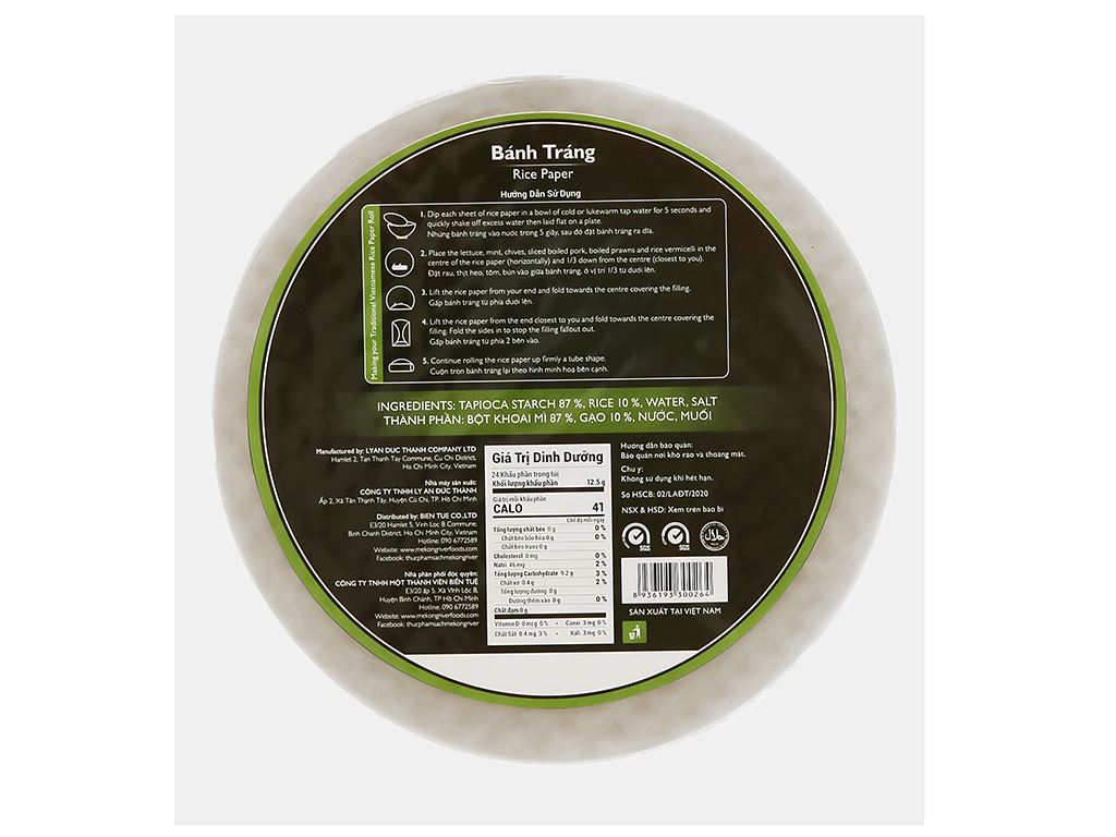 Bánh tráng 22cm Mekong River gói 300g 3