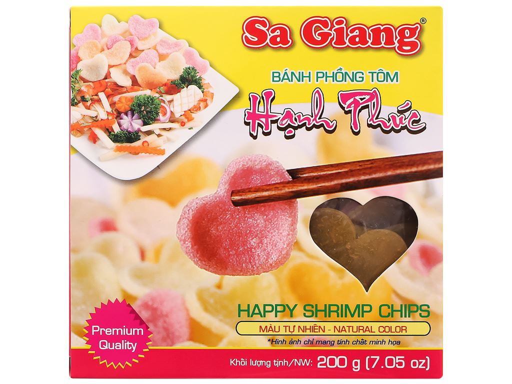 Bánh phồng tôm hạnh phúc Sa Giang hộp 200g tại bachhoaxanh.com