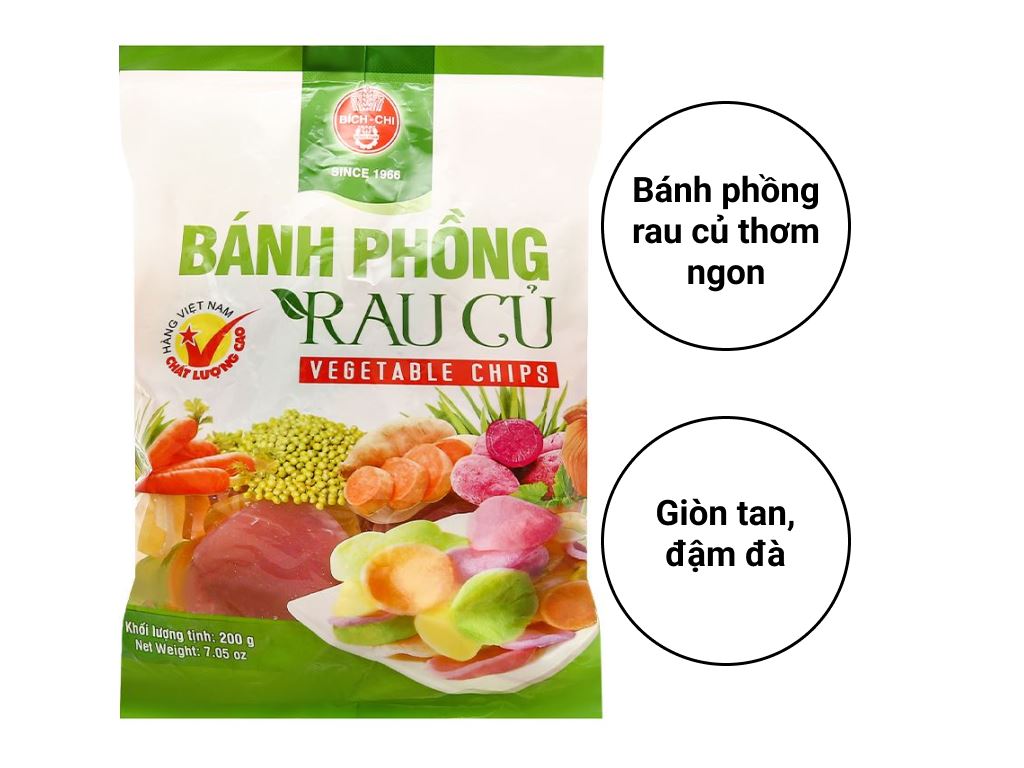 Bánh phồng rau củ Bích Chi 200g giá tốt tại Bách hoá XANH