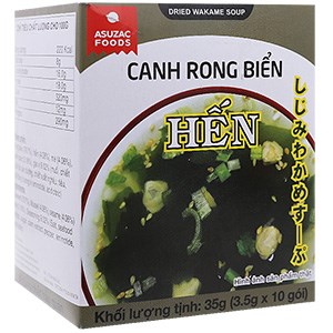 Canh rong biển hến Asuzac hộp 10 gói