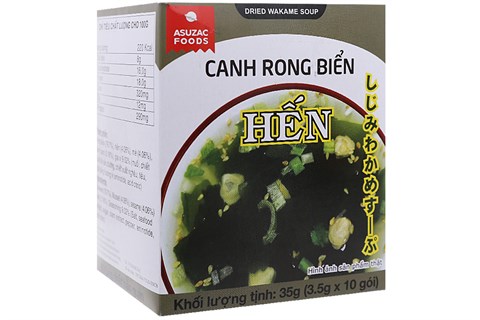 Canh Rong Biển Hến Asuzac 10 gói (Hộp)
