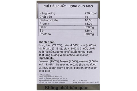 Canh Rong Biển Hến Asuzac 10 gói (Hộp) 2