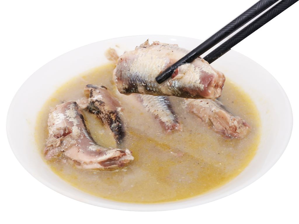 Cá mòi ngâm dầu 555 hộp 155g giá tốt tại Bách hoá XANH