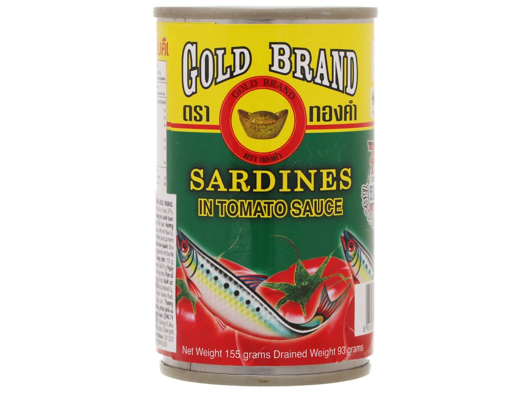 Cá mòi sốt cà chua Gold Brand lon 155g 1