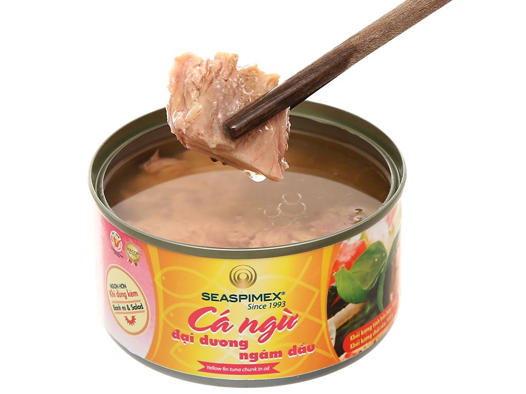 Cá ngừ đại dương ngâm dầu Seaspimex hộp 185g 6