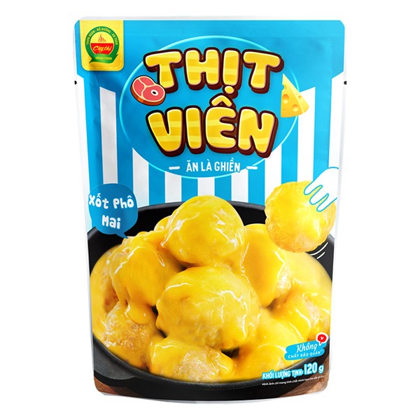 Thịt Viên Ăn Liền Cây Thị Heo Và Gà Xốt Phô Mai 120G (Từ 2 Tuổi)