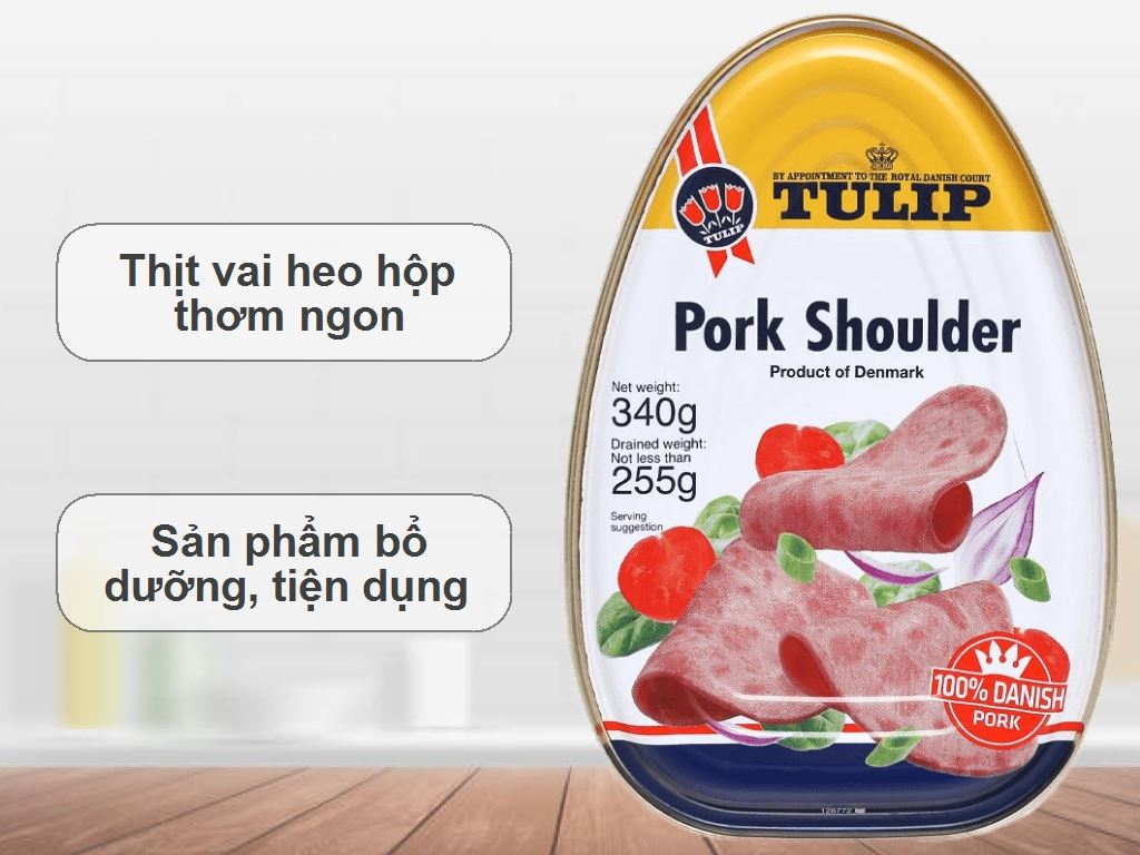 Thịt vai heo Picnic Shoulder Classic Tulip hộp 340g 2