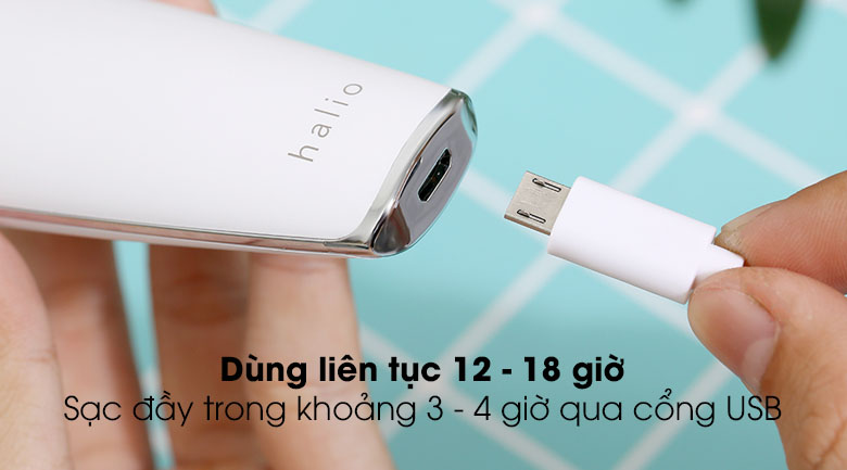 Máy đẩy tinh chất dưỡng trắng Halio ion White - Thời gian sử dụng