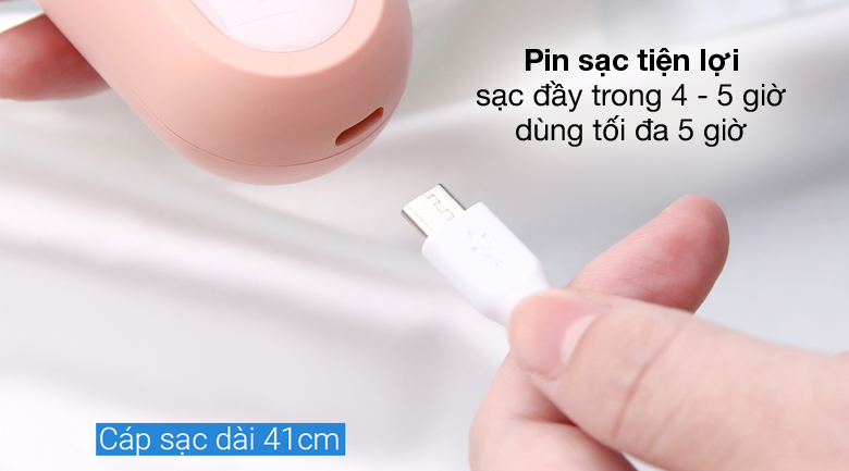 Pin sạc - Máy Đẩy Tinh Chất Dưỡng Trắng Nóng Lạnh Halio Ion Coral