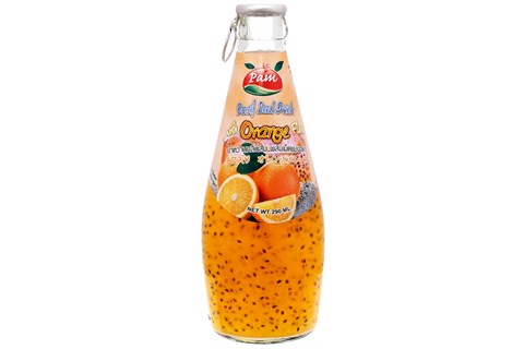 Nước Hạt É Basil Seed Cam PAM Chai 290ml