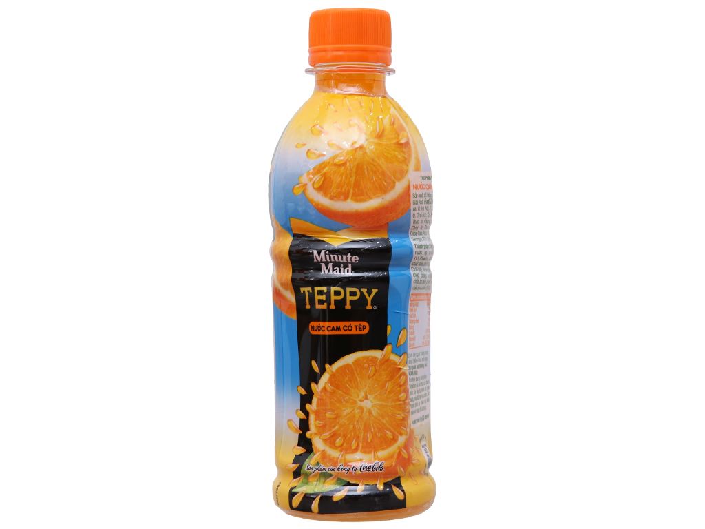 6 chai nước cam có tép Teppy 327ml 3