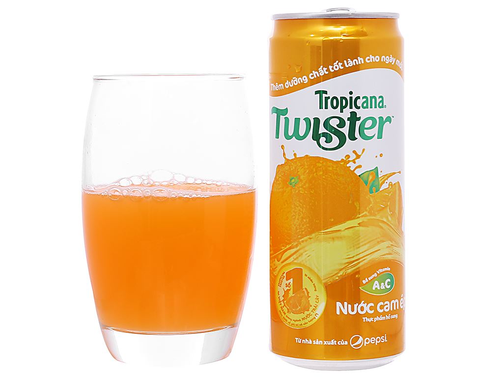 24 Lon Nước Cam Ep Twister Tropicana 320ml Bach Hoa Xanh