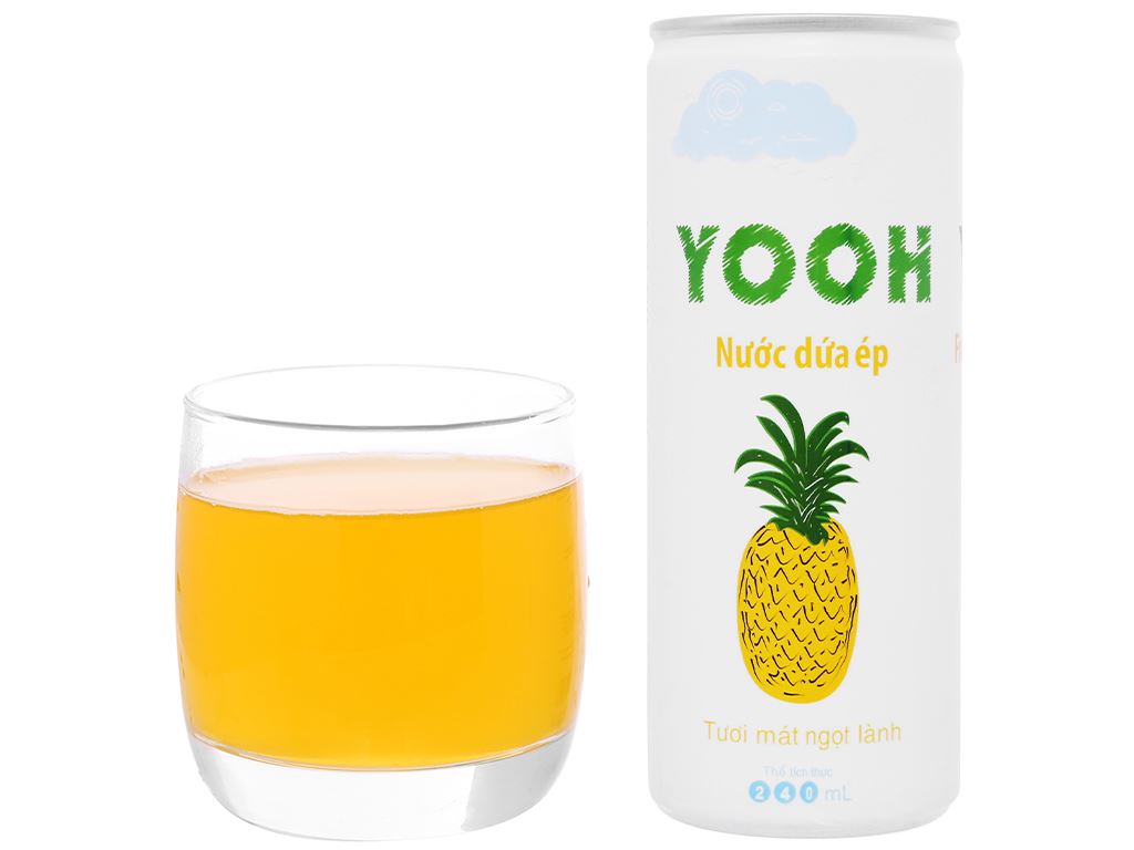 6 lon nước ép dứa Yooh 240ml 5