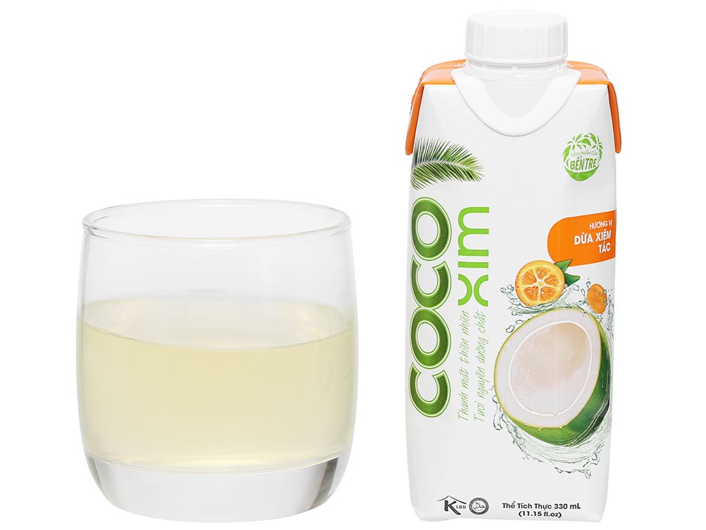 Thùng 12 hộp nước dừa xiêm và tắc Cocoxim 330ml 1