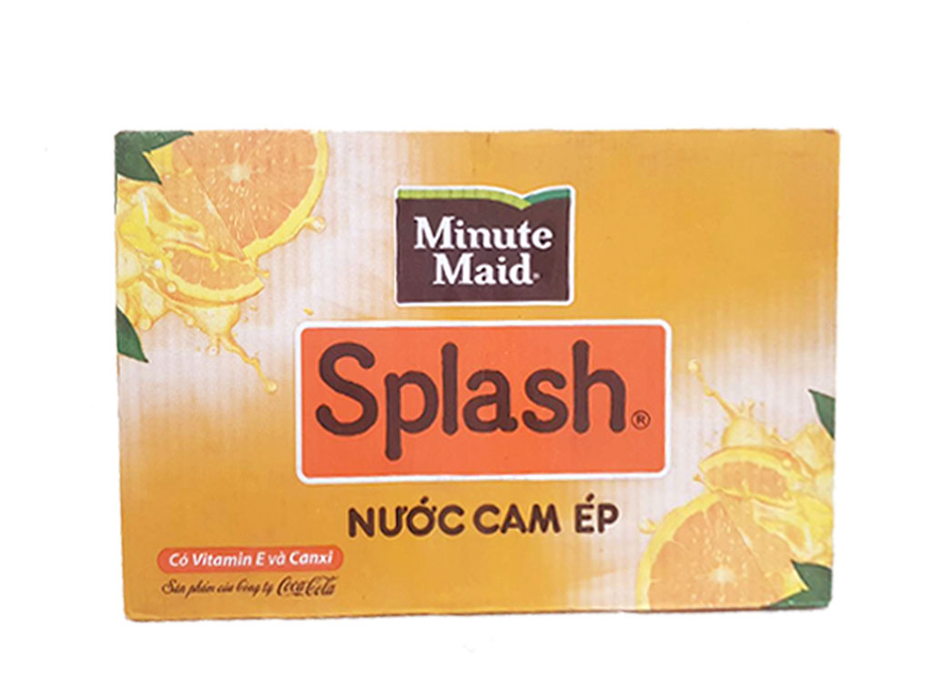 Thùng 24 lon nước cam ép Minute Maid Splash 320ml 1