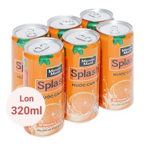 6 lon nước cam ép Minute Maid Splash 320ml