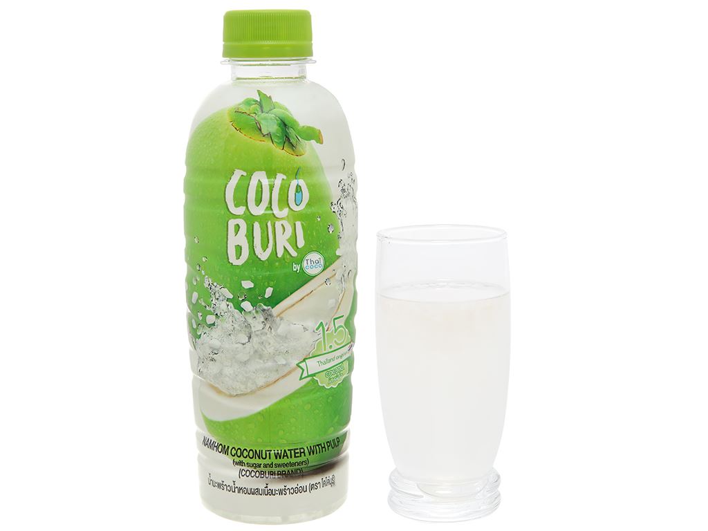 Nước dừa tươi Cocoburi thêm cùi dừa non 350ml 10
