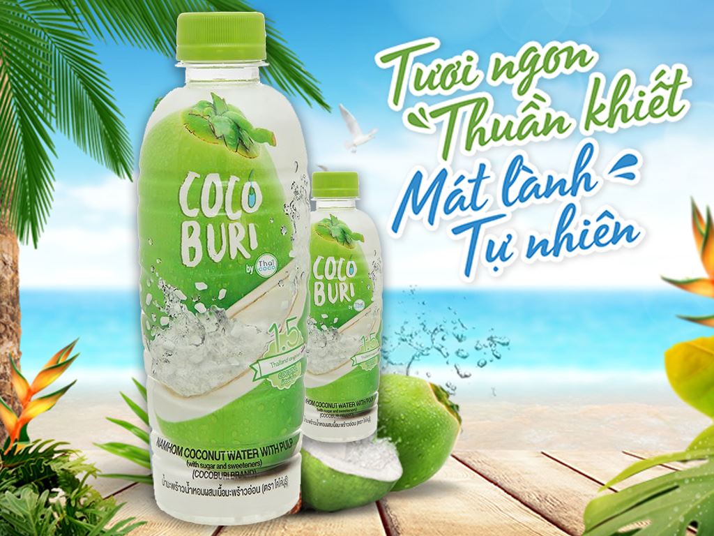 Nước dừa tươi Cocoburi thêm cùi dừa non 350ml 2