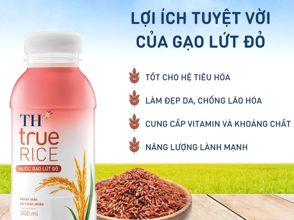 Nước gạo lứt đỏ TH True Rice 300ml 2