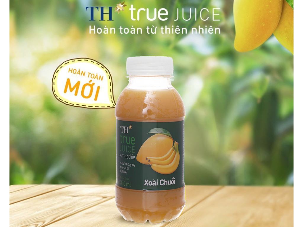 Nước trái cây xay xoài chuối TH True Juice 300ml 2
