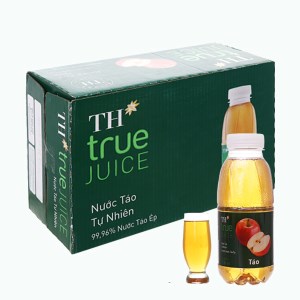 Thùng 24 chai nước táo tự nhiên TH True Juice 350ml