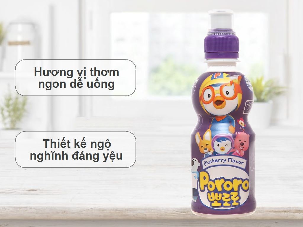 Nước tr&aacute;i c&acirc;y Pororo hương vị việt quất 235ml 0