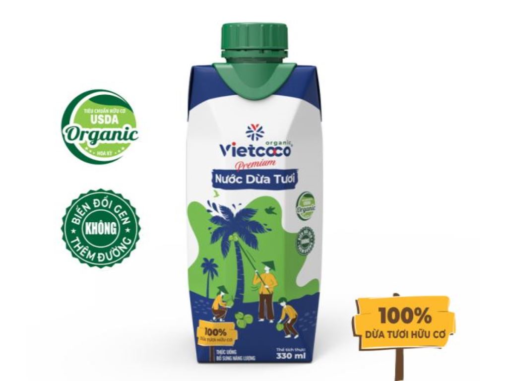 Nước dừa tươi Vietcoco Organic 330ml 3