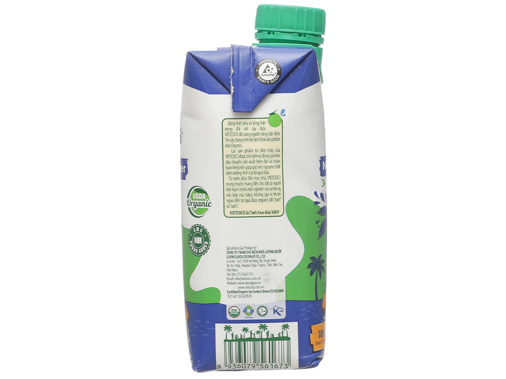 Nước dừa tươi Vietcoco Organic 330ml 8