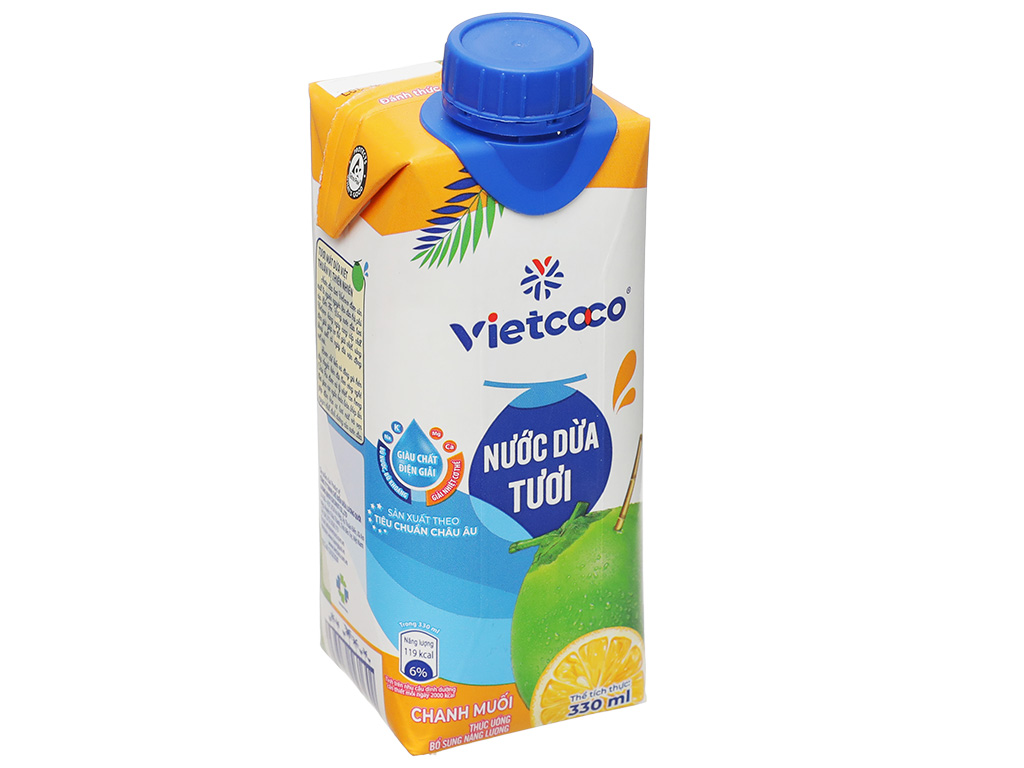 Nước dừa tươi Vietcoco chanh muối 330ml 1
