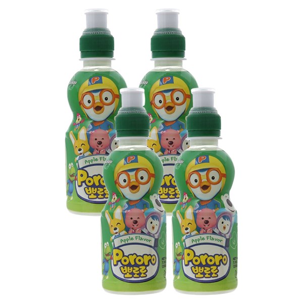 Combo 4 Chai Nước Ép Trái Cây Pororo Vị Táo 235 Ml (Từ 3 Tuổi)