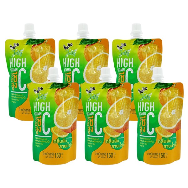 Combo 6 Túi Nước Ép Trái Cây Jelly Gumi Gumi Vị Cam 150G (Từ 3 Tuổi)