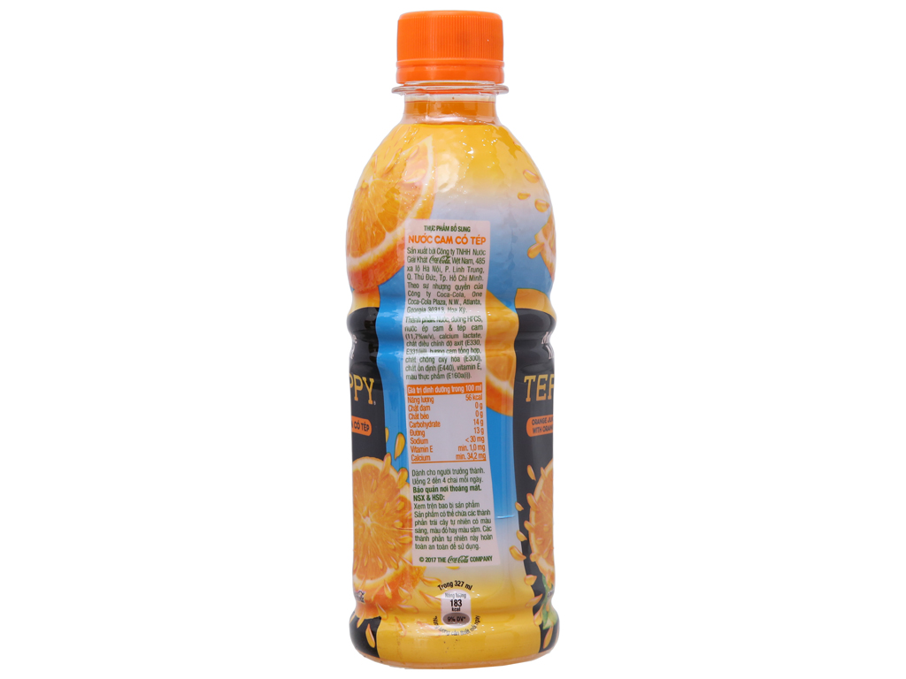 Nước cam có tép Teppy 327ml 3