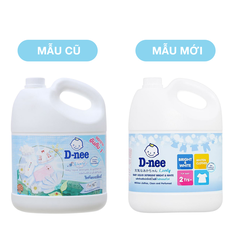 Nước giặt quần áo cho bé D-nee Trắng hương thơm dịu nhẹ can 3 lít 2