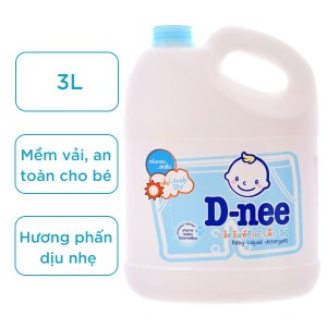 Nước giặt cho bé D-nee Lovely Sky xanh thơm lâu can 3 lít