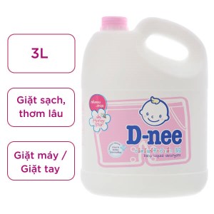 Nước giặt cho bé D-nee Honey Star hồng hương dịu nhẹ can 3 lít