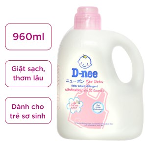 Nước giặt cho bé D-nee hồng chai 960ml