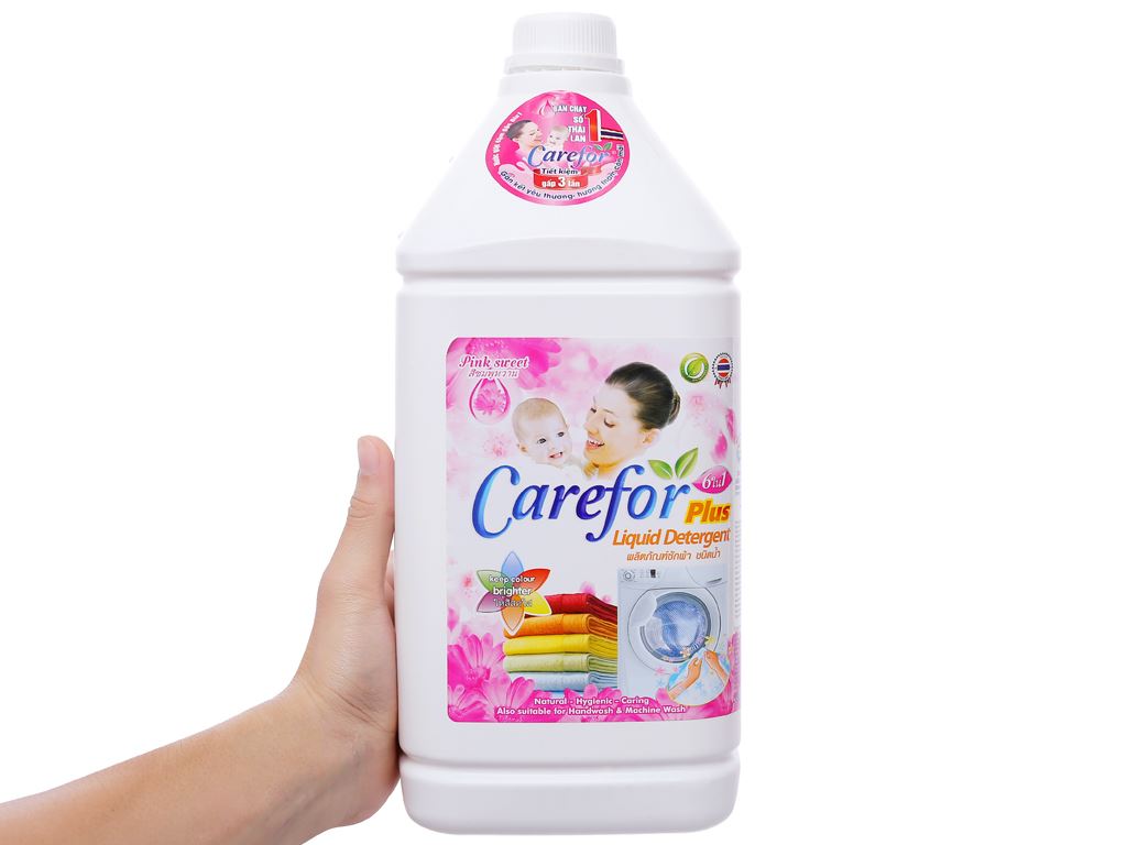 Nước giặt xả cho bé Carefor Plus hương hoa hồng chai 3.5 lít 4