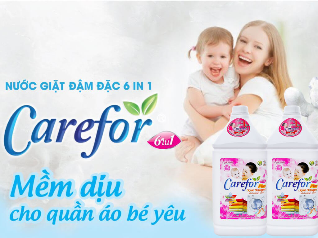 Nước giặt xả cho bé Carefor Plus hương hoa hồng chai 3.5 lít 2