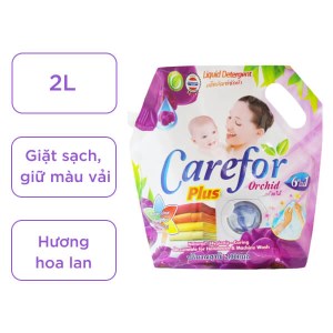 Nước giặt xả cho bé Carefor Plus hương hoa lan túi 2 lít