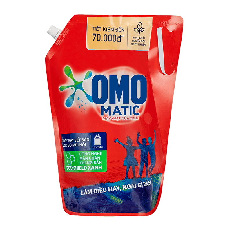 Nước giặt OMO Matic cửa trên hương tươi mát túi 3 lít - AVAKids.com
