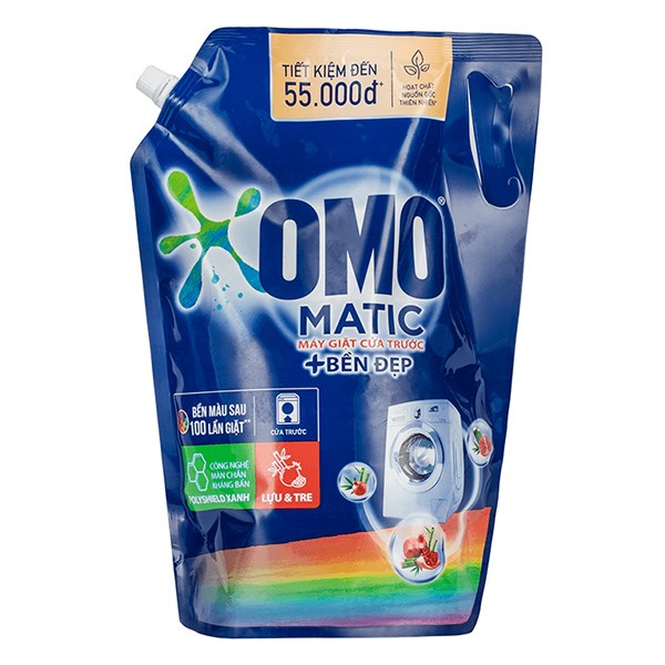 Nước giặt OMO Matic Bền Đẹp hương thơm bền lâu túi 2.8 lít - AVAKids.com