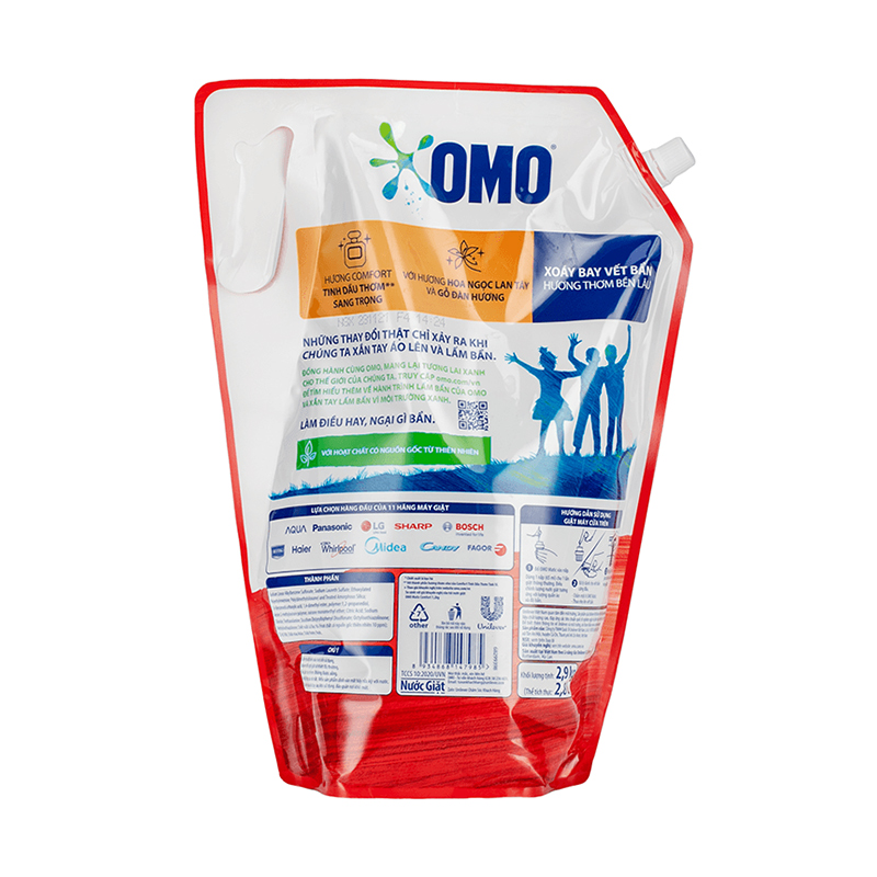 Nước giặt OMO Matic Comfort hương ngọc lan tây, gỗ đàn hương túi 2.8 lít 2