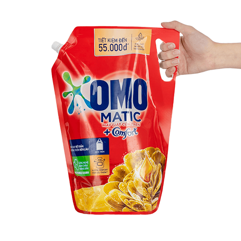 Nước giặt OMO Matic Comfort hương ngọc lan tây, gỗ đàn hương túi 2.8 lít 4