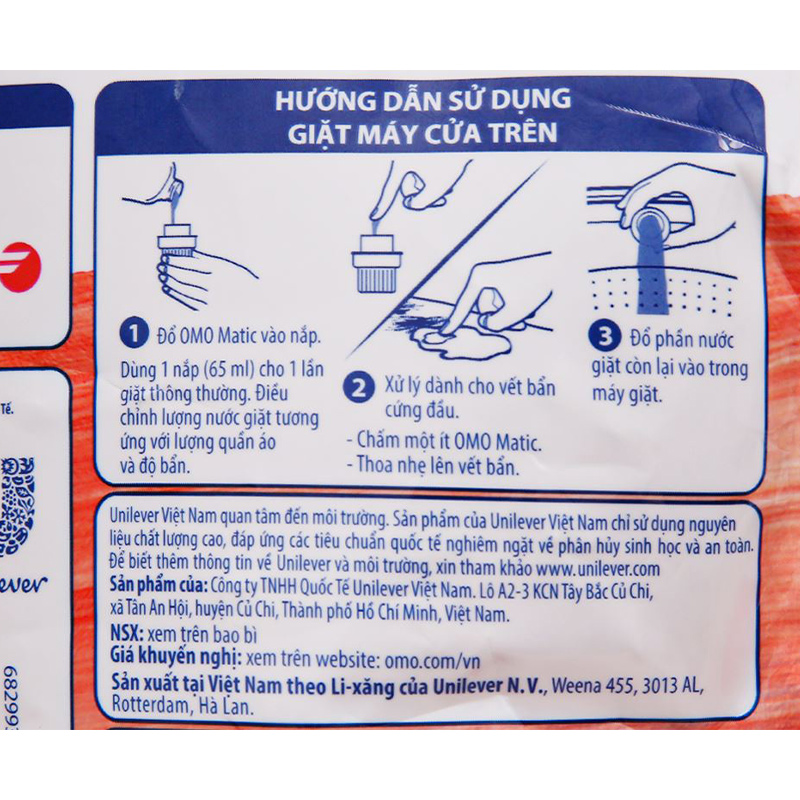 Nước giặt OMO Matic Comfort hương ngọc lan tây, gỗ đàn hương túi 2.8 lít 8