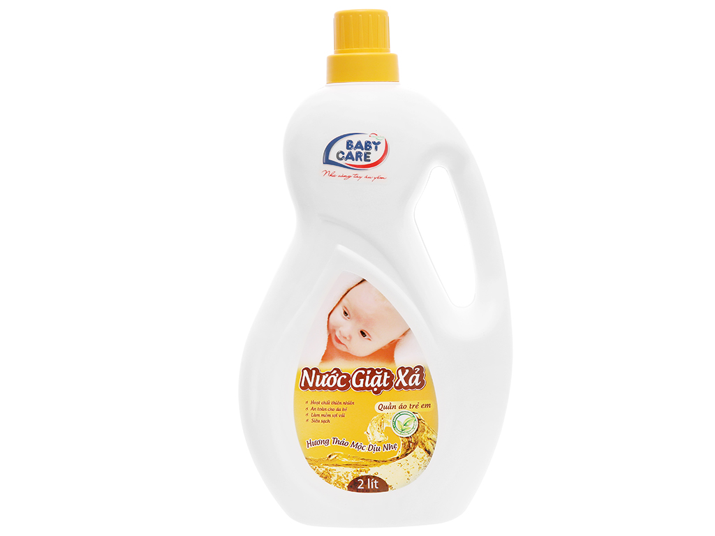 Nước giặt xả cho bé Baby Care hương thảo mộc chai 2 lít 1