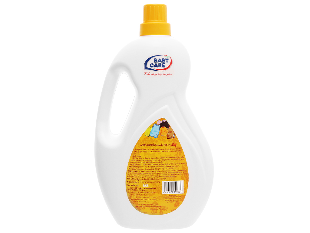 Nước giặt xả cho bé Baby Care hương thảo mộc chai 2 lít 3