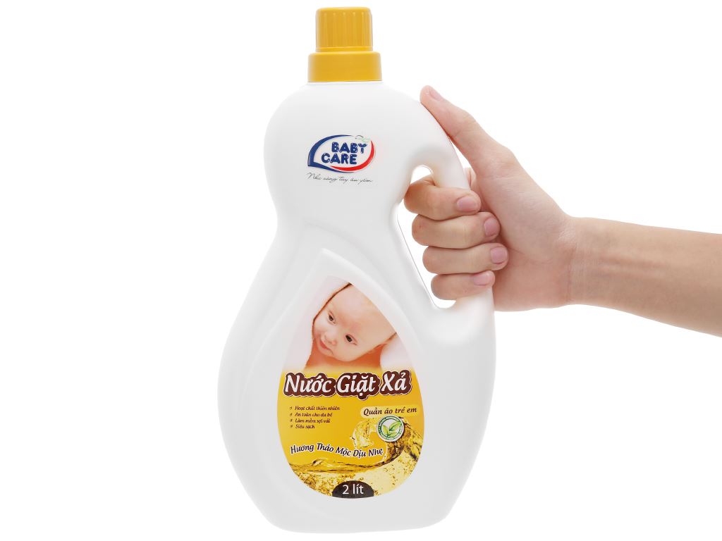 Nước giặt xả cho bé Baby Care hương thảo mộc chai 2 lít 4