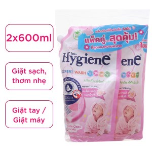 Nước giặt cho bé Hygiene hồng túi đôi 2x600ml