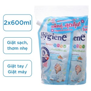 Nước giặt cho bé Hygiene xanh túi đôi 2x600ml