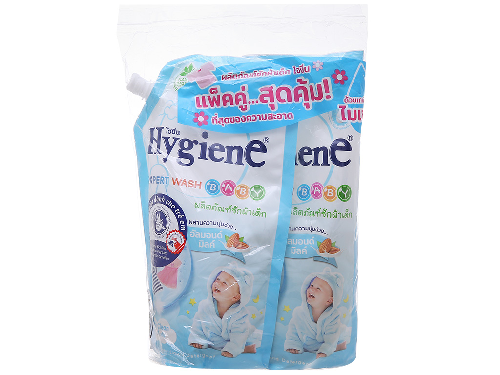 Nước giặt cho bé Hygiene xanh túi đôi 2x600ml 1